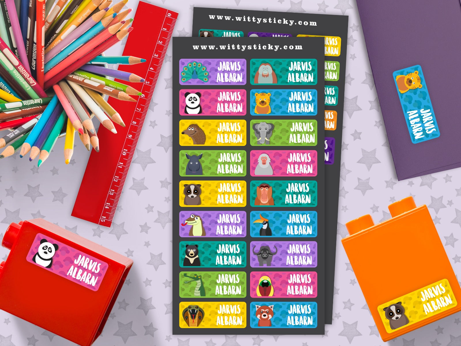 Asian Animals Series Personalised Name Label for Kids-0