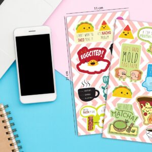 FOOD RELATED PUN STICKER SET 2-0