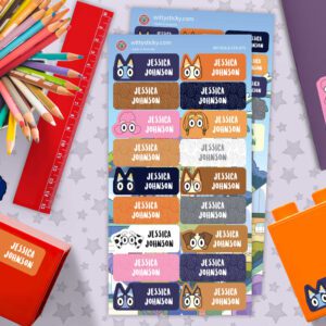 Blue Heeler Cartoon Series Personalised Name Label for Kids