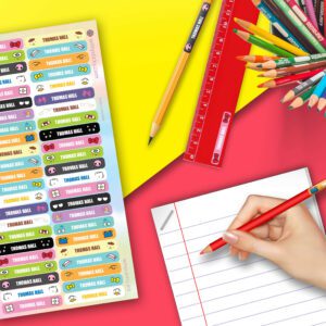 Japanese Cute Kawaii stationery characters Stationery/Pencil Kids Name Label Personalised Sticker