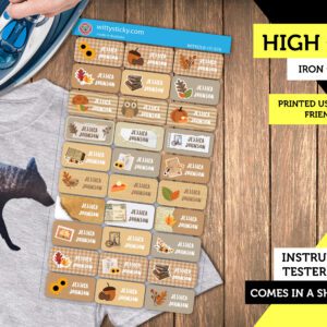 Autumn Series On Heat Transfer Personalised Name Label