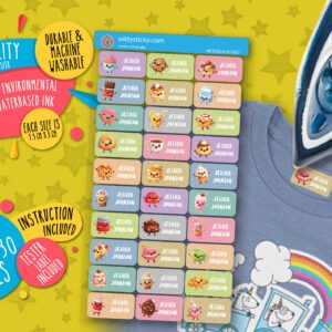 Dessert and Drinks Series On Heat Transfer Personalised Name Label