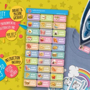 Foods Series On Heat Transfer Personalised Name Label