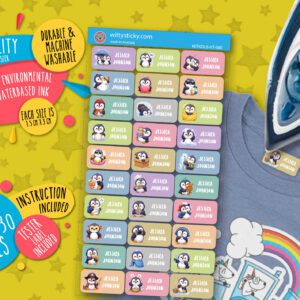 Penguin Series On Heat Transfer Personalised Name Label