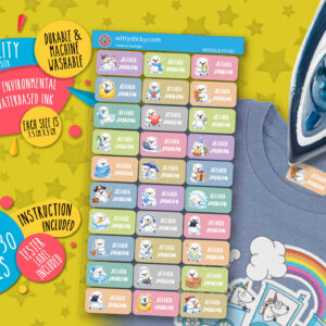 Polar Bear Series On Heat Transfer Personalised Name Label