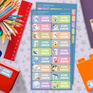 Polar Bear Series Personalised Name Label for Kids