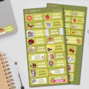 Spring Series Personalised Name Label for Kids