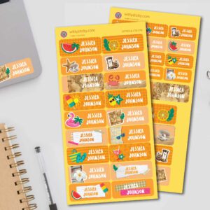 Summer Series Personalised Name Label for Kids