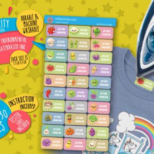 Vegetables Series On Heat Transfer Personalised Name Label
