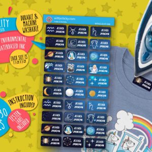 Zodiac-Aquarius Series On Heat Transfer Personalised Name Label