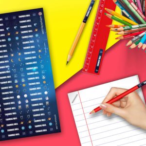 Zodiac-Aquarius Series Stationery/Pencil Kids Name Label Personalised Sticker
