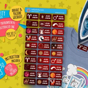 Zodiac-Aries Series On Heat Transfer Personalised Name Label