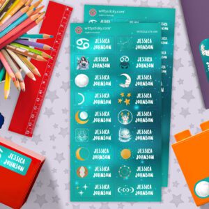 Zodiac-Cancer Series Personalised Name Label for Kids