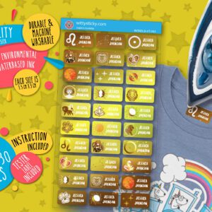Zodiac-Leo Series On Heat Transfer Personalised Name Label