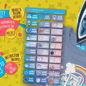 Zodiac-Libra Series On Heat Transfer Personalised Name Label