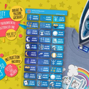 Zodiac-Pisces Series On Heat Transfer Personalised Name Label